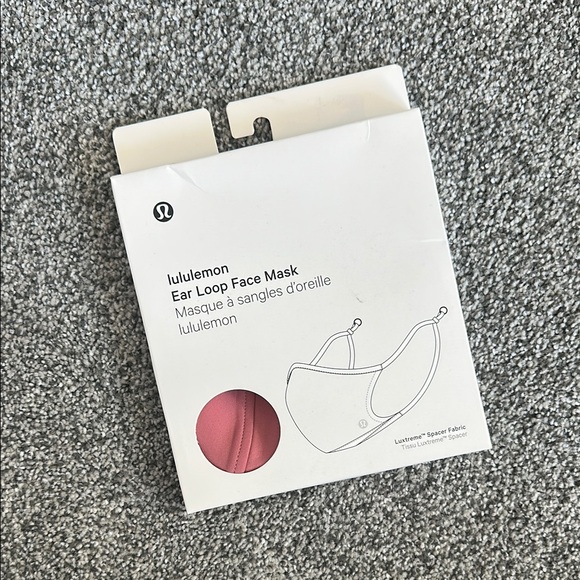 Lululemon Pink Ear Loop Face Mask - Picture 1 of 4